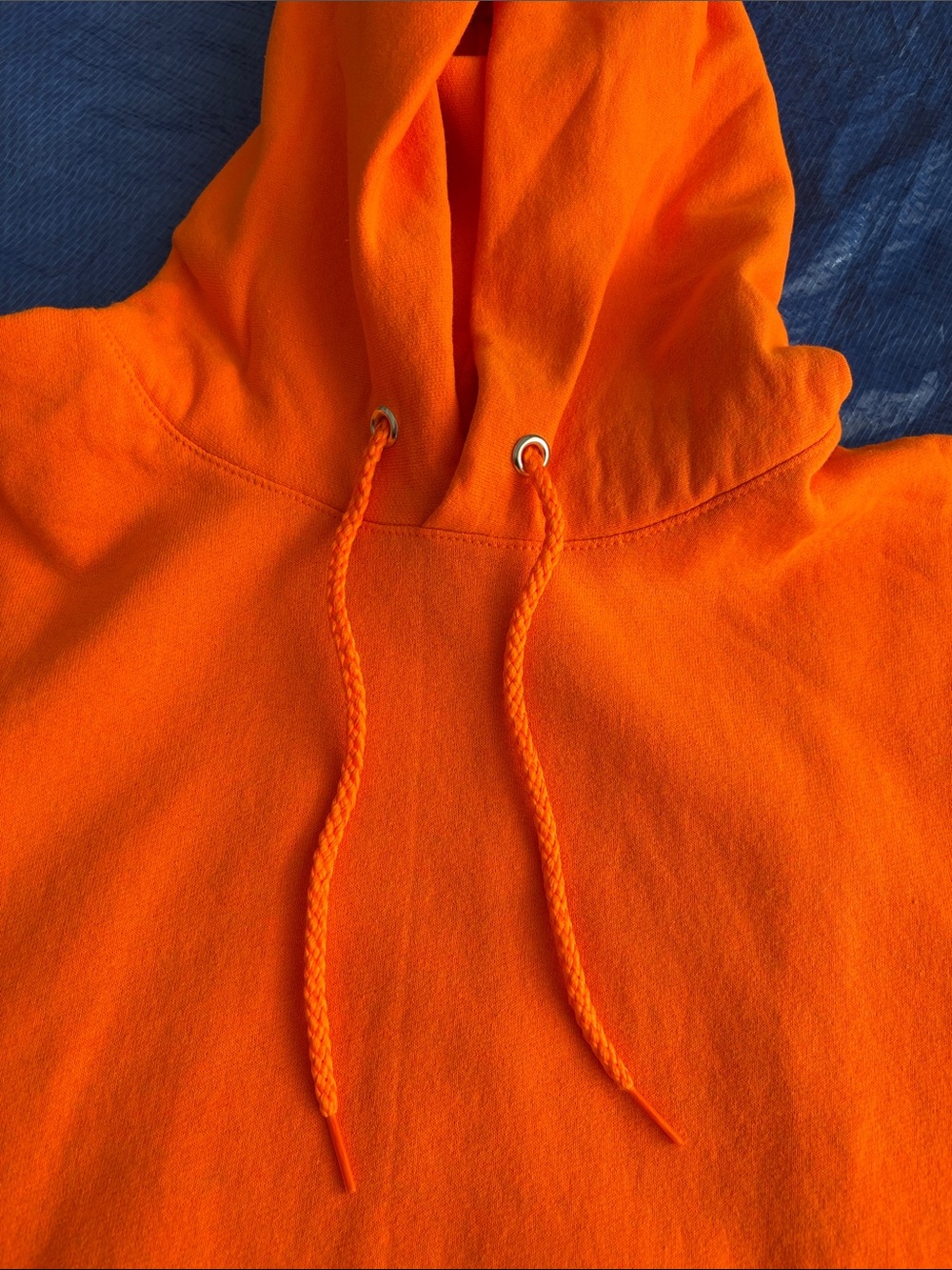 Hanes Women's Orange Pullover Hoodie with Kangaroo Pocket - Picture 2 of 3